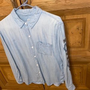 Rails long sleeved button down Ingrid blouse sz L